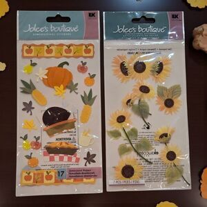 Jolee's Boutique Stickers Rare Turkey Dinner Sunny Sunflowers EK Success